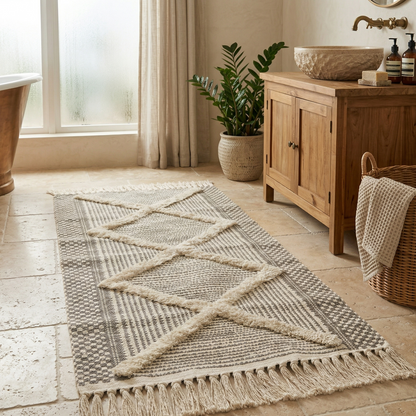 Tapis berbère avec franges