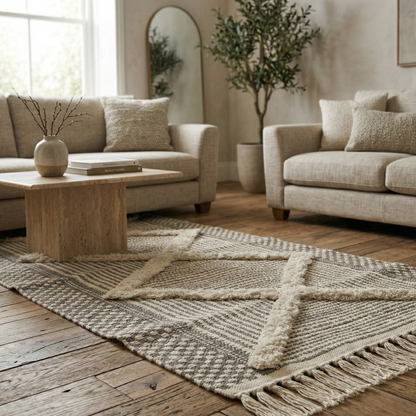 Tapis berbère avec franges