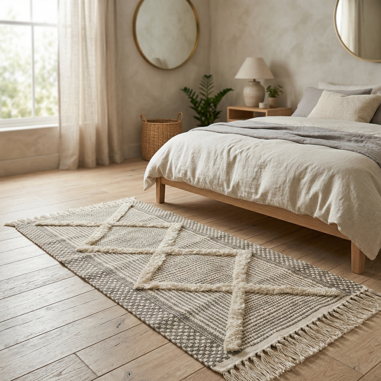 Tapis berbère avec franges