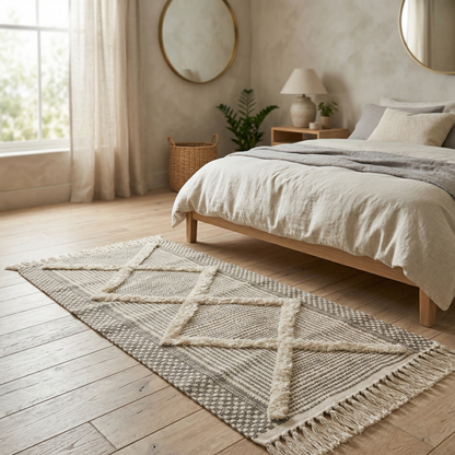 Tapis berbère avec franges